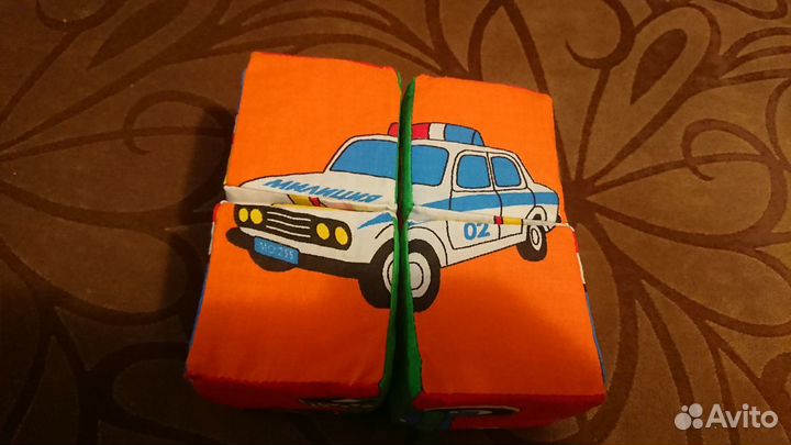 Кубики мягкие детские Машинки