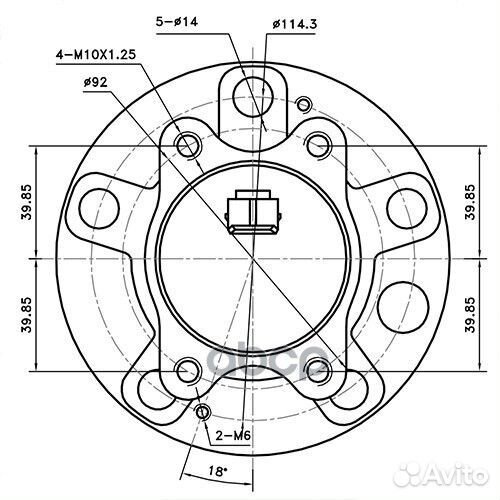 Ступица задняя зад лев Z89498R Zikmar