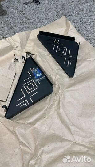 Полка для ванной угловая навесная комплект 2шт