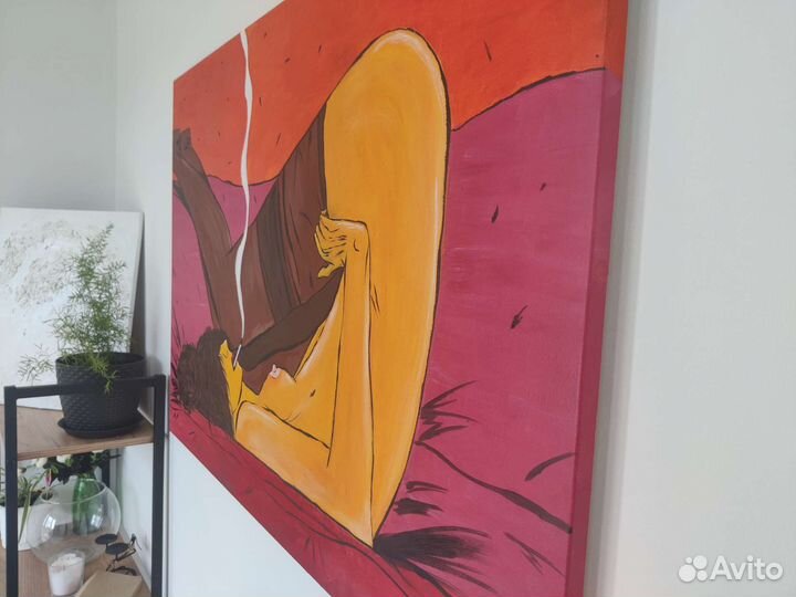 Картина акрил,100*70, поп- арт