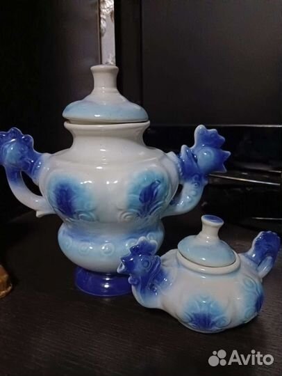 Чайник СССР и статуэтки