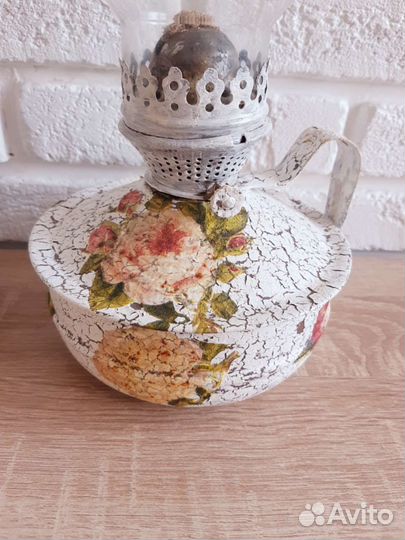 Керасиновая лампа прованс времен СССР