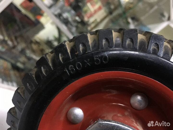 Колесо литая резина, неповоротное 160х50мм