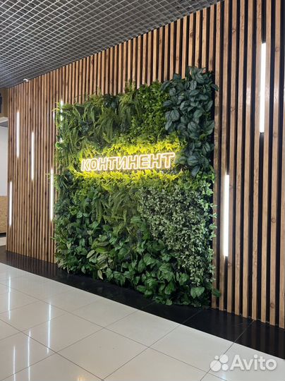 Фитостена из искусственных растений Озеленение