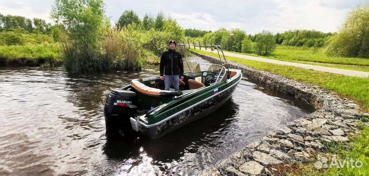 Катер Gladius 520 с мотором Suzuki DF 90 + Прицеп