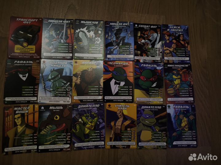 Карточки черепашки ниндзя