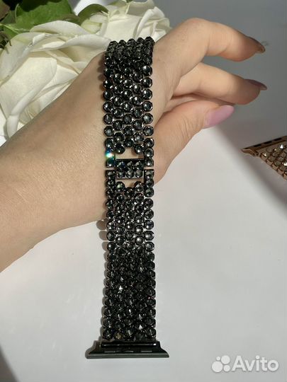 Ремешок со стразами для часов apple watch