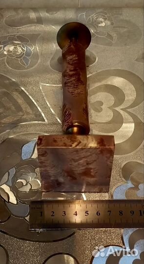 Подсвечник СССР яшма и латунь