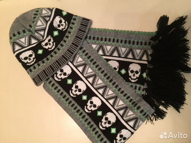 Комплект шапка и шарф для мальчика новый