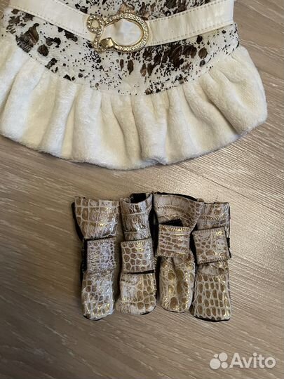 Нарядный зимний комплект для собак