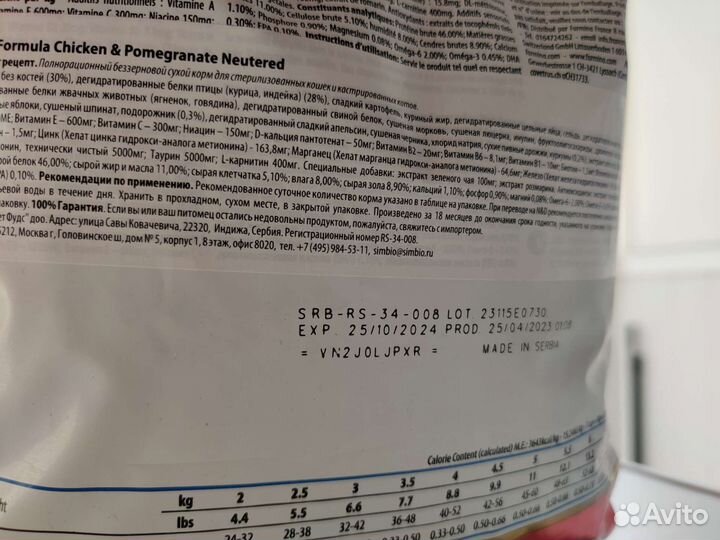 Корм для Farmina N&DNatural