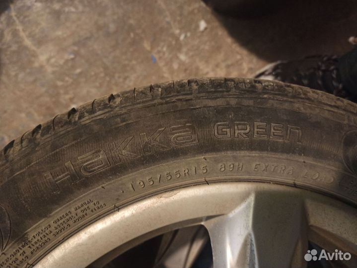 Литые диски r15с летней резиной 4*100