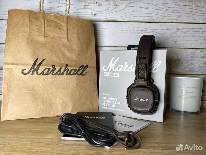 Marshall Major 4 bluetooth (Коричневый)