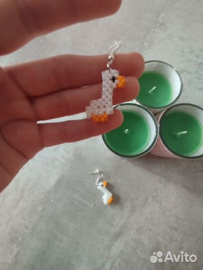 Сережки из бисера