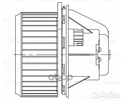 Электровентилятор отопителя 24В, 3850 об.мин