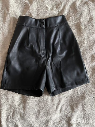 Шорты экокожа
