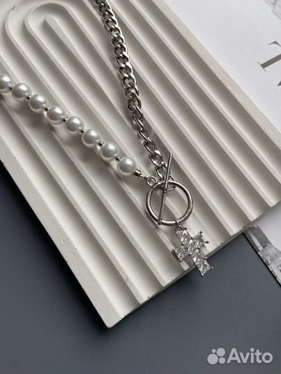 Чокер с жемчугом