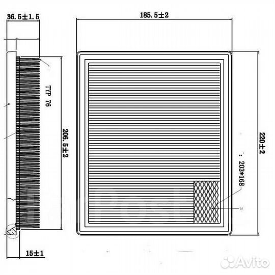 Воздушный фильтр double force DFA22009(prius30-41)