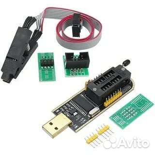 Программатор новый CH341A + прищепка