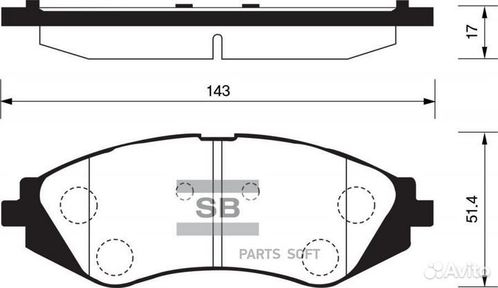 Sangsin brake SP1159 chevrolet rezzo/daewoo nubira