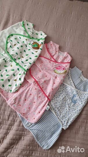 Пеленка кокон на молнии и липучках 3 шт