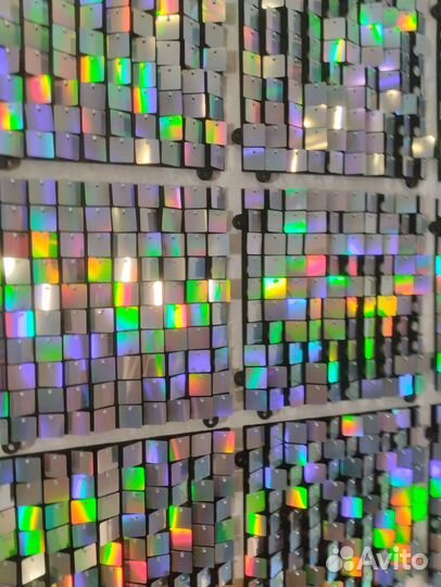 Фотозона с пайетками Живая реклама