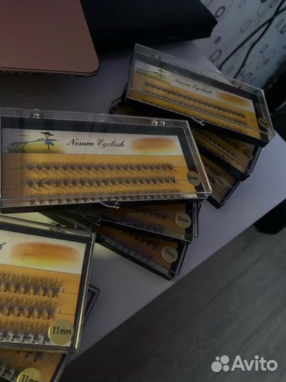 Накладные ресницы пучки и клей
