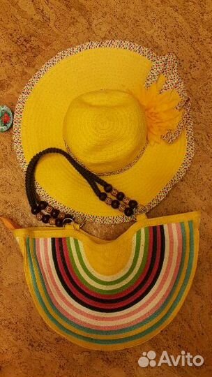 Пляжная сумка и шляпа набор