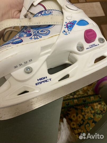 Коньки для девочки 30-33, 33-34 размер