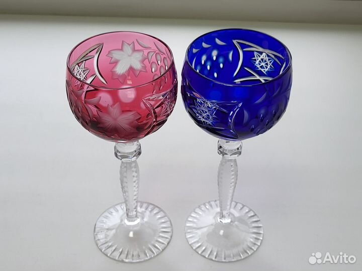 Цветной хрусталь Бокалы Annаhüttе Германия