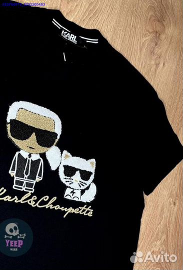 Футболка Karl Lagerfeld черная S XL XXL (Арт.45265)