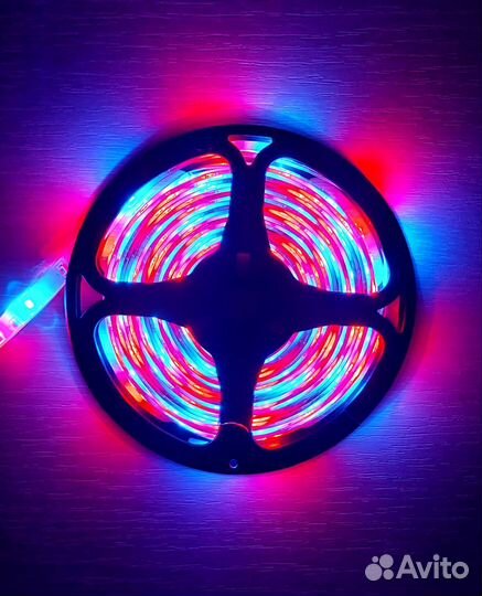 Светодиодная многоцветная RGB лента, 5 м