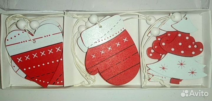 Деревянные рождественские украшения