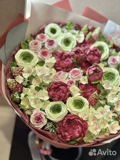 Зефир, зефирный букет, букет из зефира