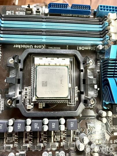 Мат.плата + процессор Х4 965 + кулер Zalman