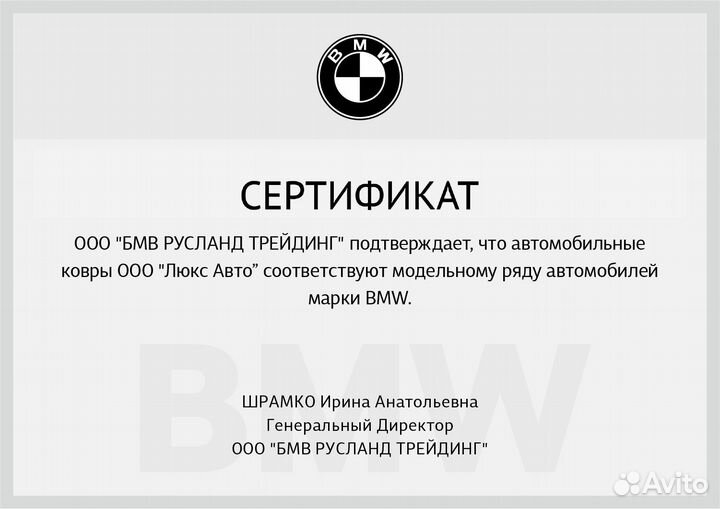 3D Коврики BMW 5 серии из Экокожи