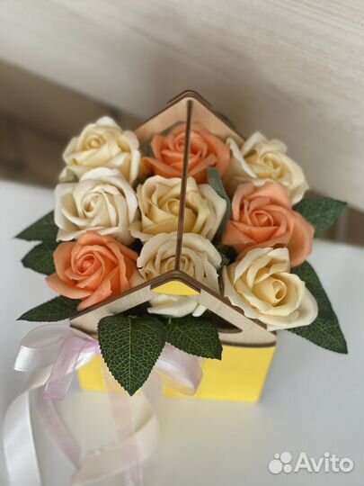 Букет из мыльных роз