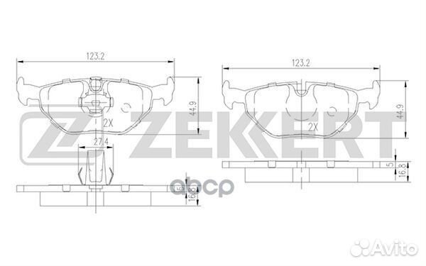 Колодки торм. диск. задн. BMW 5 (E39) 95- Alpi
