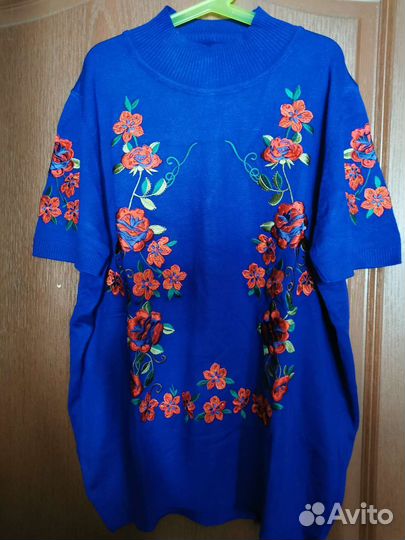 Кофта женская американка р 50 новая, вышивка