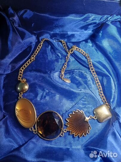 Винтмжное колье с позолотой Pilgrim danish design