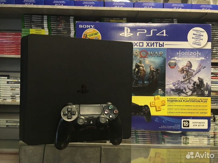 Игровая приставка PS4 Slim 1tb + Коробка