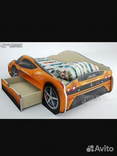 Детская кровать-машинка Феррари Фанки