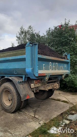 5 кубов чернозема, перегной, песок, навоз, торф