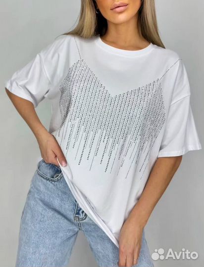 Футболка premium женские размер оверсайз