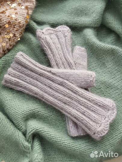 Митенки вязаные