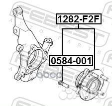 Ступица передняя 1282F2F Febest