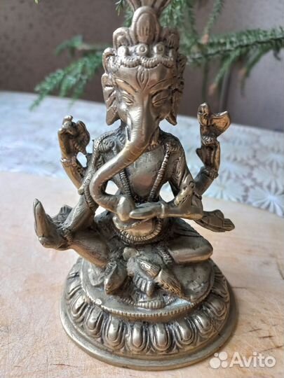 Статуэтка, скульптура бронза литая Ганеш Индия