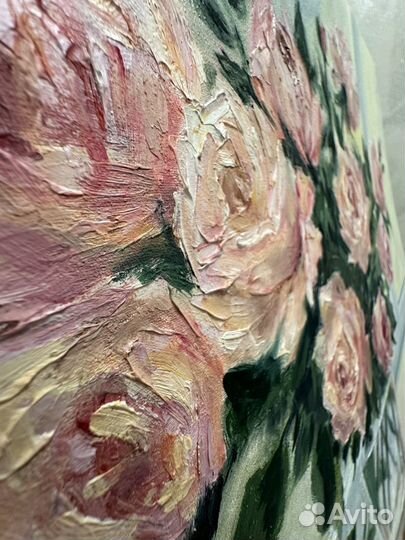 Картина маслом Розы 45х35