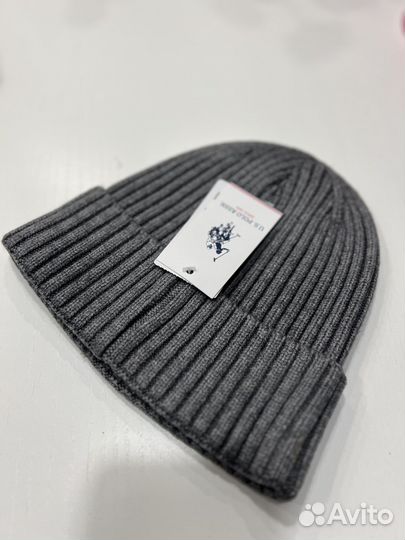 Шапка U.S.Polo assn серая новая