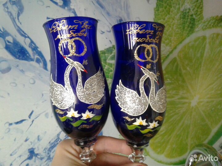 Свадебные бокалы новые